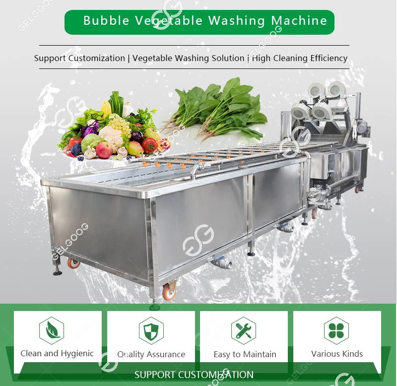 Rotary Ozone Water Bubble Tomato Chili Washing Automatic Fruit Leafy Vegetable Washing Machine Ultrasonic